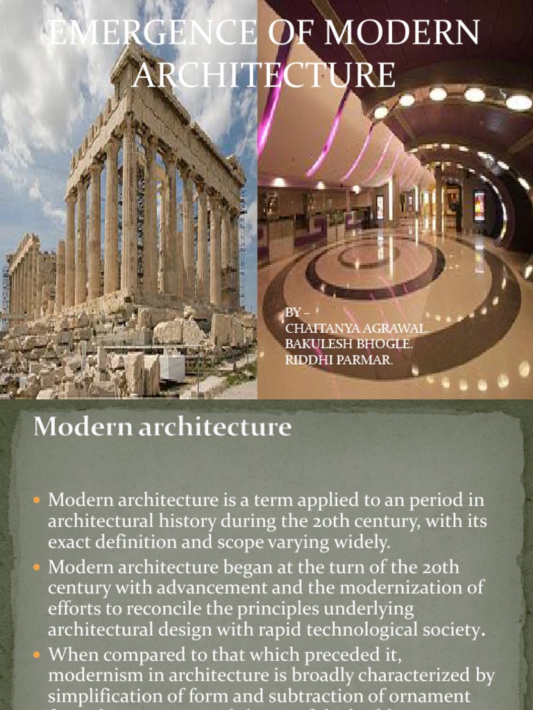 Emergence of Modern Architecture | PDF | Aesthetics | Art Media