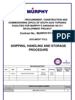 Shipping, Handling and Storage Procedure: Contract No.: MURPHY/P11009