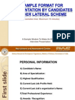 Lateral Presentation Format