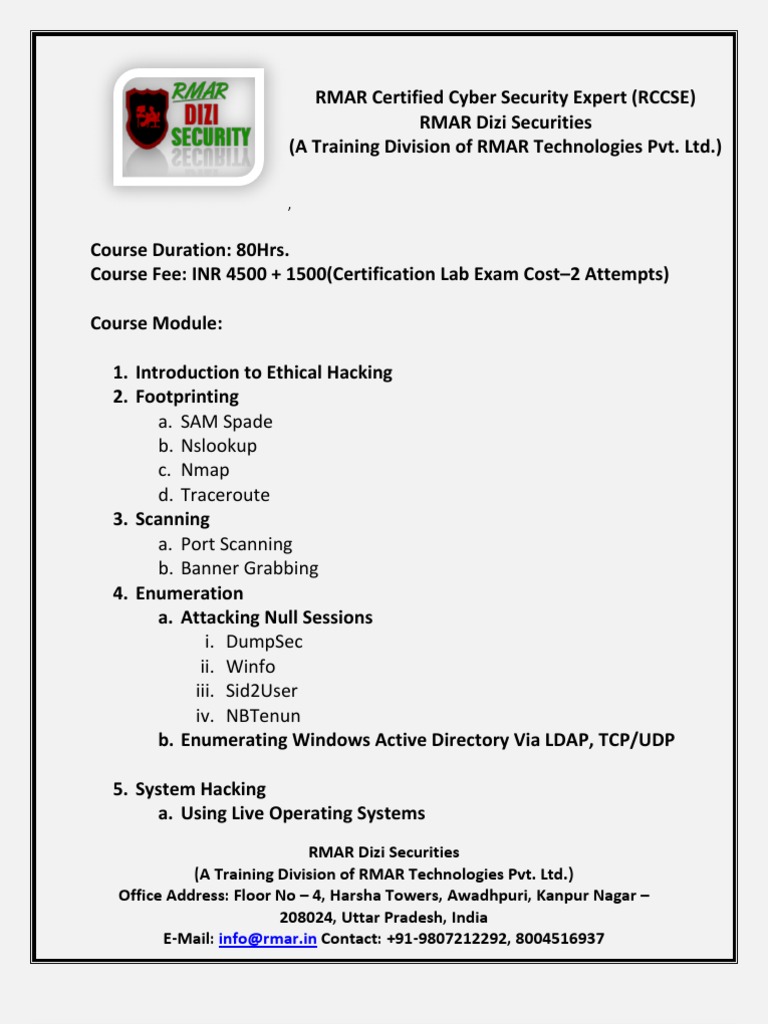 Rmar Certified Cyber Security Expert Rccse Information Age