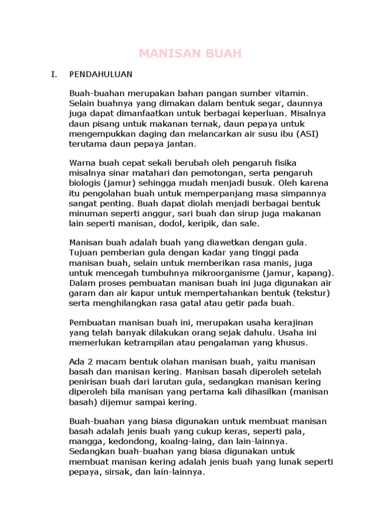 Manisan Buah