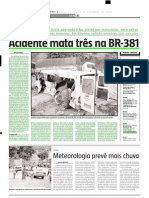 2004.12.24 - Acidente mata três na BR-381 - Estado de Minas