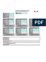 FITEL Call Service Verification Internal Form