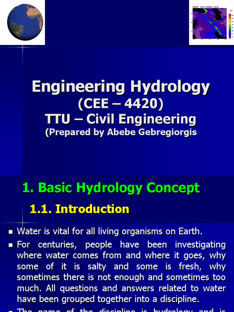 Engineering Hydrology Overview | PDF | Drainage Basin | Hydrology