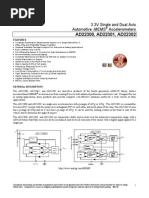 AD22300, AD22301, AD22302: 3.3V Single and Dual Axis Automotive iMEMS Accelerometers