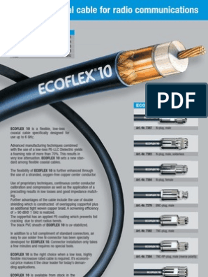 para ecoFLEX 10/AIRCOM Plus/h 2000 Flex ® 1 unidades UHF conector Prof 50 Ω h1310 