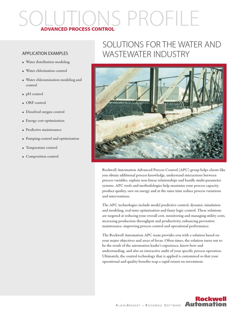 Solutions Profile: Solutions For The Water and Wastewater Industry ...