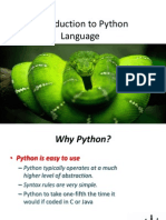 Introduction To Python Language