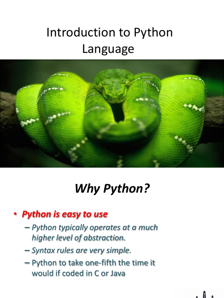 Introduction To Python Language | PDF | Python (Programming Language ...