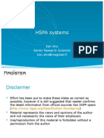 HSPA Systems: Kari Aho Senior Research Scientist Kari - Aho@magister - Fi