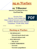 Hacking As Warfare - Tony Villasenor