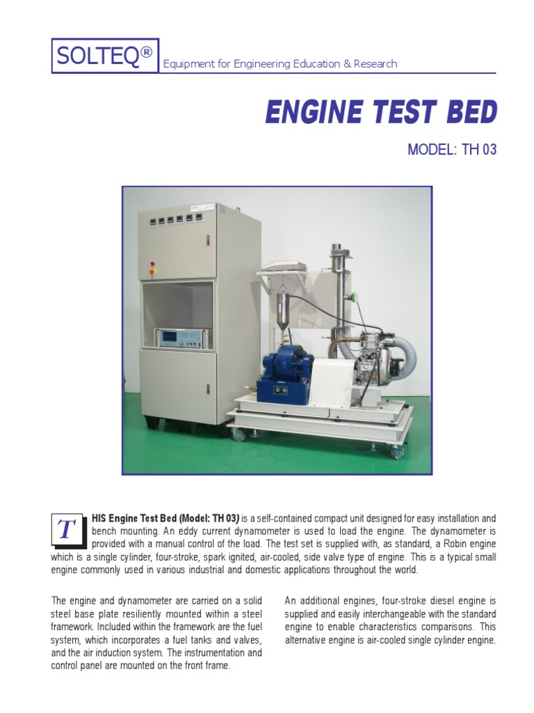 Engine Test Bed Solteq PDF Engines Diesel Engine