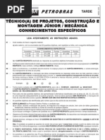 PROVA 47 - TÉCNICO DE PROJETOS CONSTRUÇÃO E MONTAGEM JÚNIOR - MECÂNICA.pdf