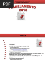 Ensino Religioso - planejamento