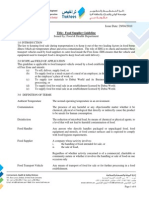Guideline No.: FH/001 Issue Date: 29/04/2010: Title: Food Supplier Guideline