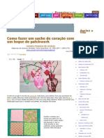 Como fazer um sache de coração com um toque de patchwork _ Vila do Artesão