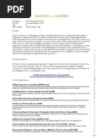 Download Current CV by Gavin D J Harper SN15046191 doc pdf