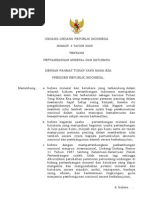 Download UU Minerba Thn 2009 by anchajie SN15046242 doc pdf