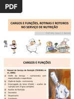 cargos funções rotinas e serviços em UAN