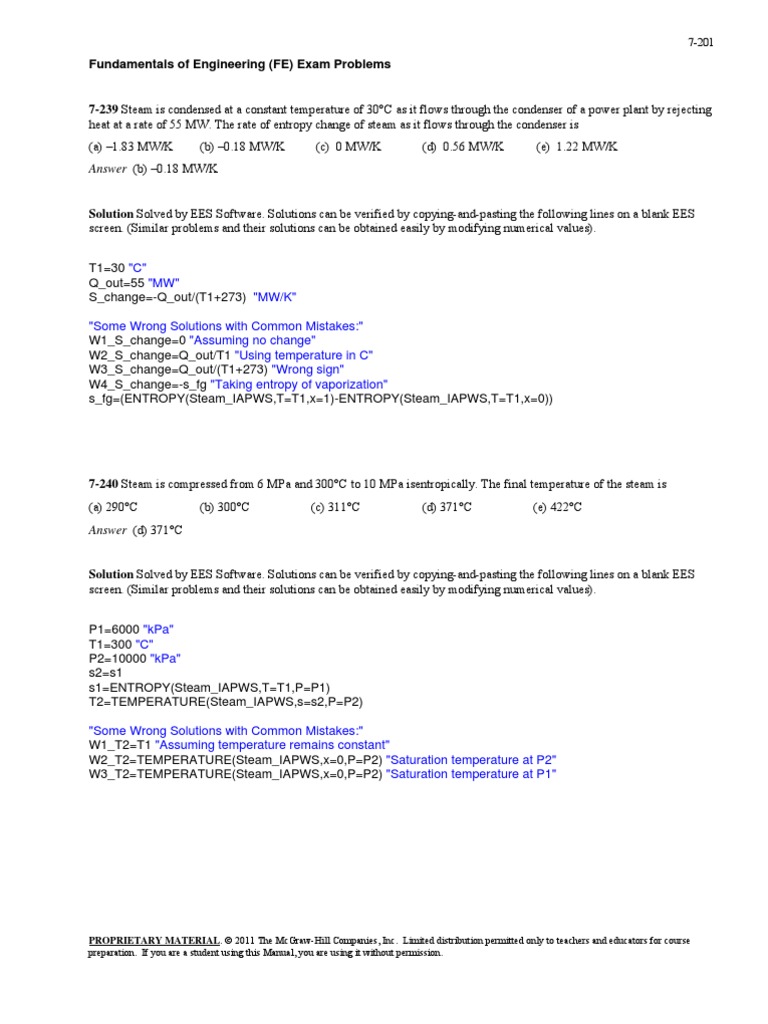 Thermodynamics Chapter 7 Fe Problems Gas Compressor Physical Chemistry