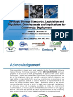 S. Carpenter - Geologic Storage Standards, Legislation and Regulation: Developments and Implications For Commercial Deployment