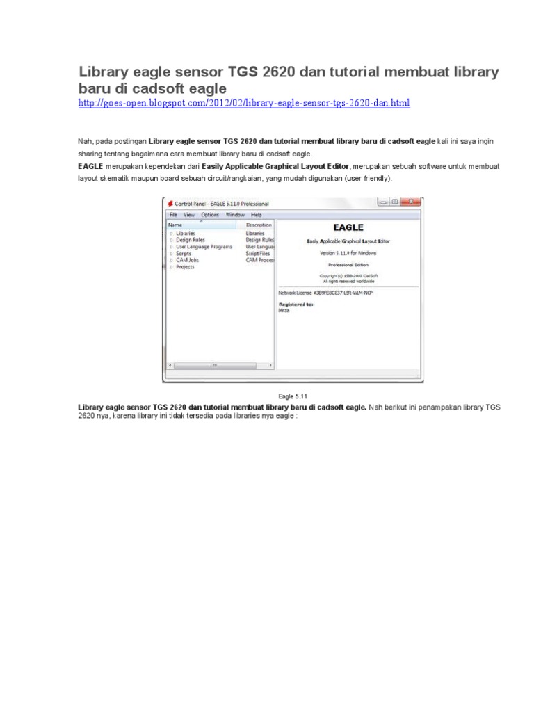 Tutorial Library TGS 2620 di EAGLE | PDF