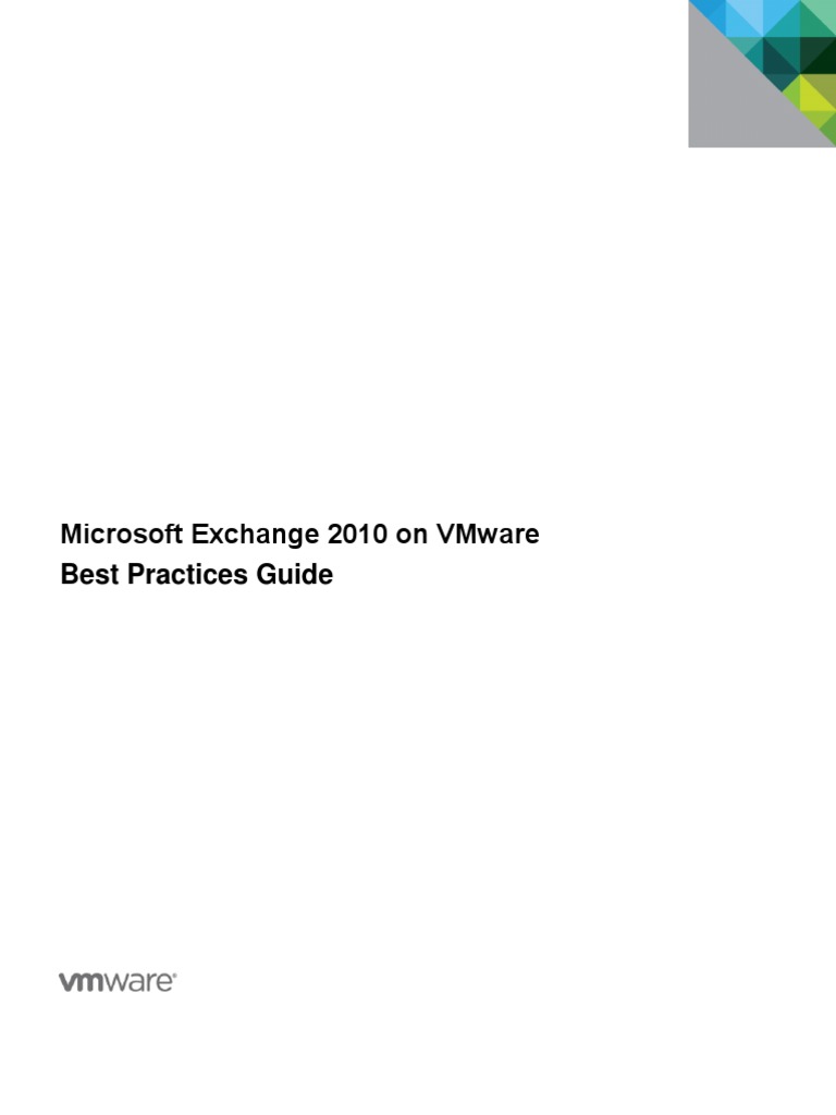 Best Practices for Exchange 2010 on VMware | PDF | V Mware | Computer ...