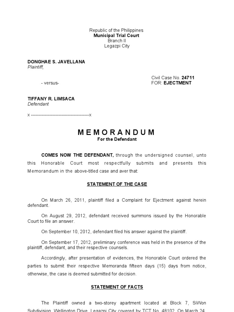 memorandum sample - Cicim