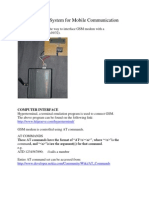 GSM: Global System For Mobile Communication: Computer Interface