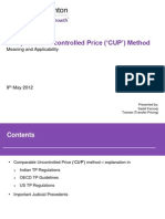 TP - Comparable Uncontrolled Price ( CUP') Method - MAy 2012