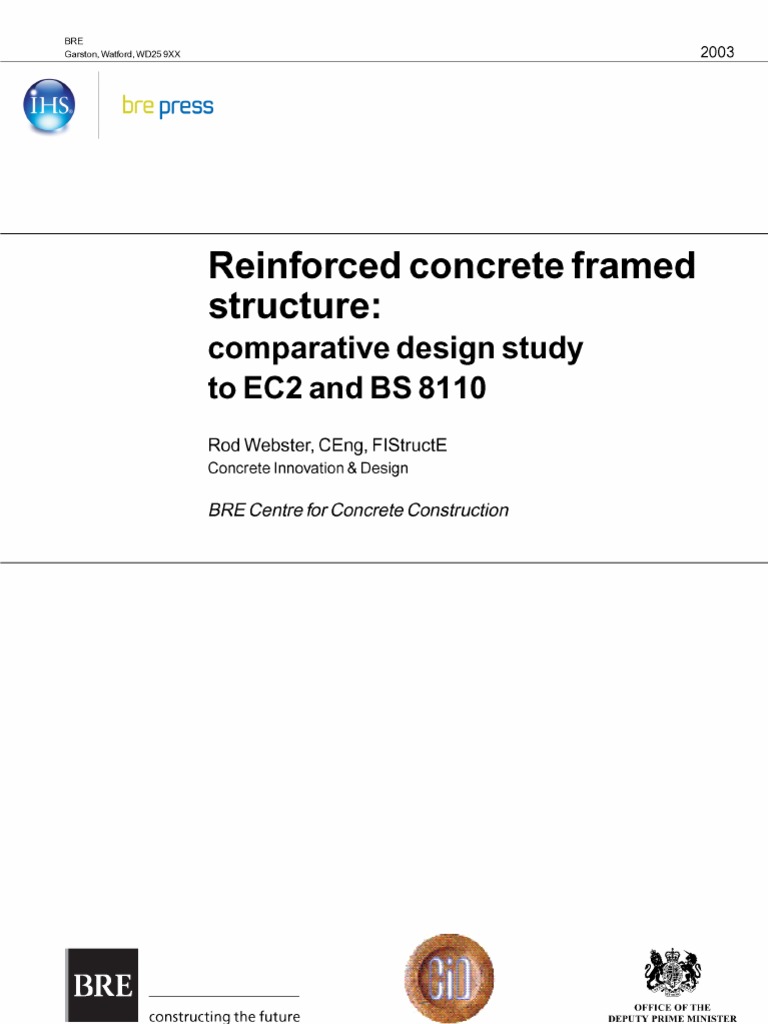 Comparitive Design Study BS8110 Vs EC2 | PDF | Column | Beam (Structure)