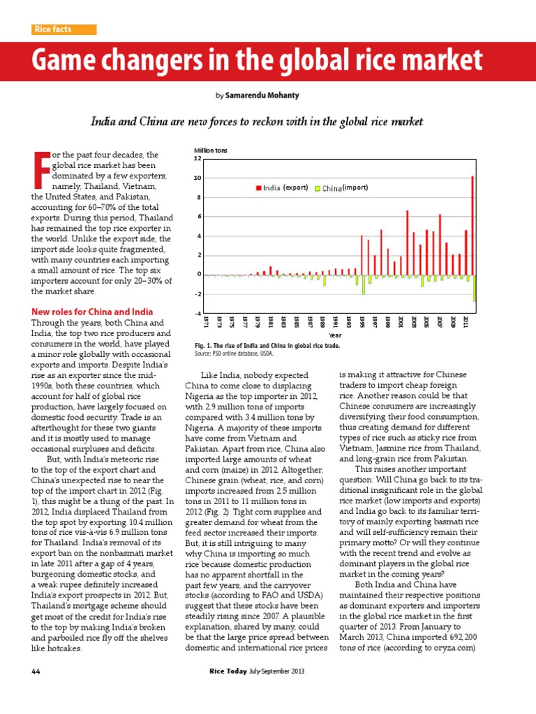 Rice Today Vol. 12, No. 3 Game Changers in The Global Rice Market | PDF ...