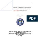 DYSGRAPHIA - Usman Rasheed's MA ELT Thesis