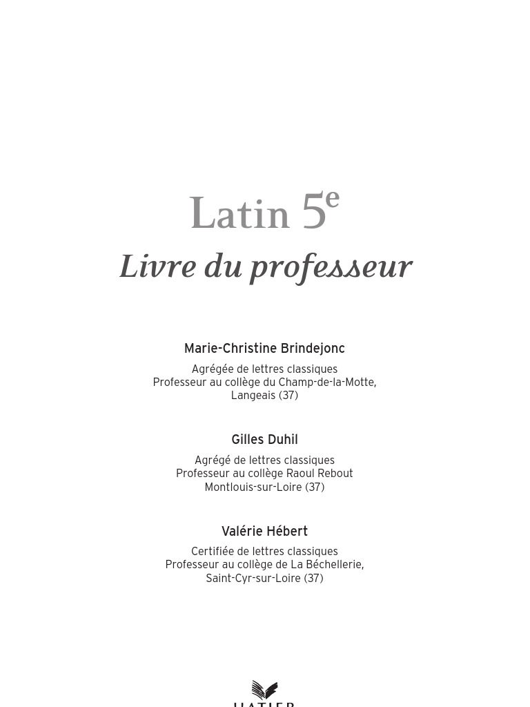 Page De Garde Pour Cahier De Latin 5 Eme Latin 5ème - Livre Du Prof | PDF | Langue française | Empire romain