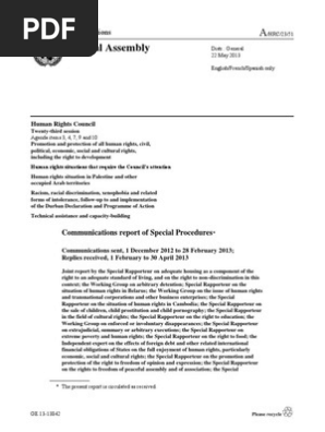 2013 Joint Communications 02 A Hrc 23 51 Efs Human Rights