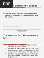 A Look at Delaware's Budget: We Can Find A Solution That Spreads The Burden Evenly and Is Sustainable For Years To Come