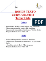 Libros de Texto Tercer Ciclo 13-14