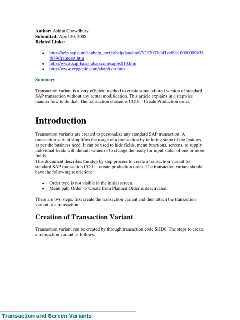 Transaction Variant Step by Step Creations | PDF | Menu (Computing ...