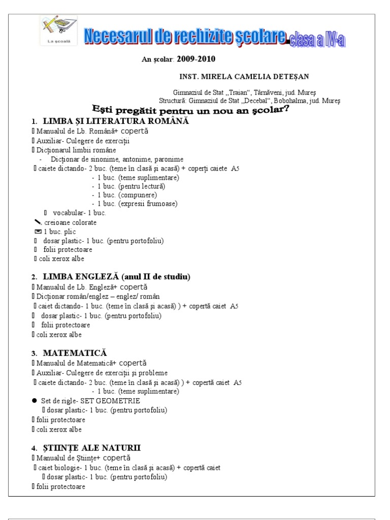 Model Orar Copii | PDF