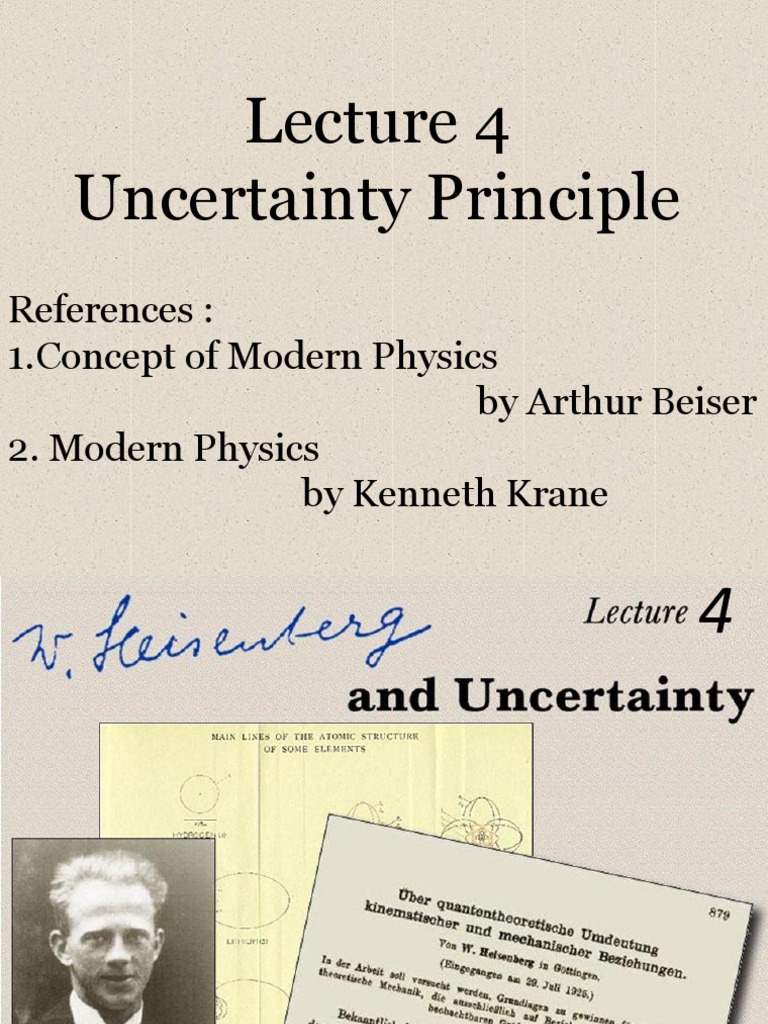 Quantum Mechanics:Uncertainty Principle | PDF | Uncertainty Principle ...