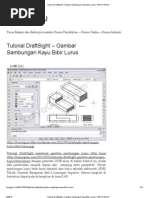 Download Tutorial DraftSight  Gambar Sambungan Kayu Bibir Lurus by Koeshariatmo SN150532845 doc pdf