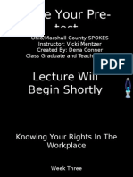 Week Three Your Rights in the Work Place
