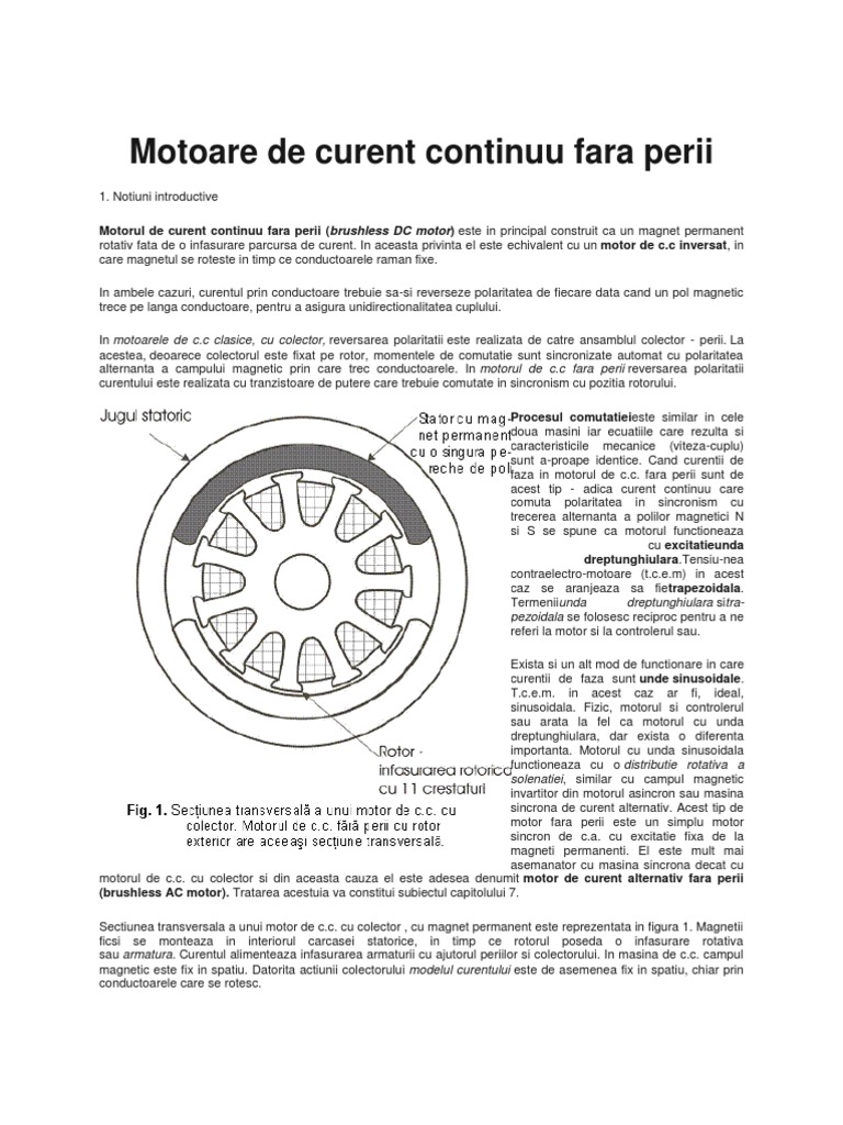 Made of Outstanding Write out Motor de Curent Continuu Fara Perii | PDF
