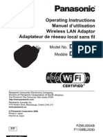 Panasonic Dywl10 Operating Instructions 8203b1c