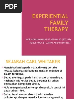 Experiential Family Therapy Sejarah Carl Pdf