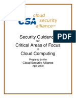 Security Guidance for Critical Areas of Focus in Cloud Computing