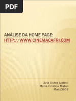 Análise da Home Page