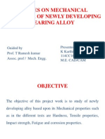 Studies on Mechanical Behaviour of Newly Developing Bearing Alloy