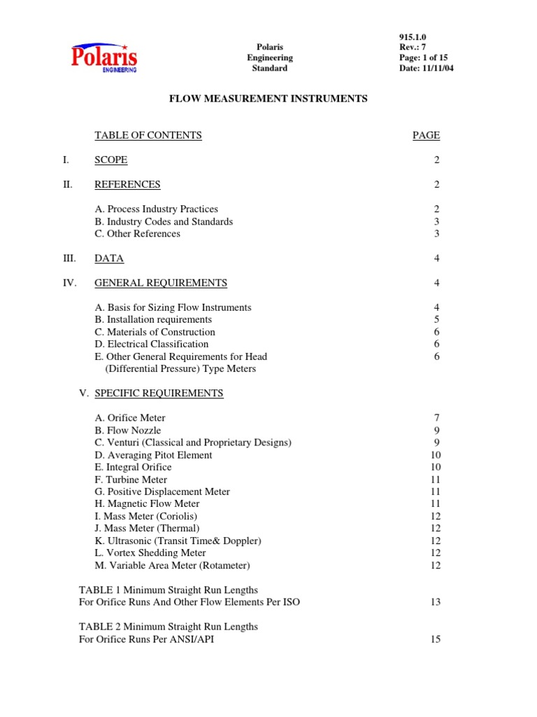 Flow Measurement Standards for Refineries | PDF | Flow Measurement ...