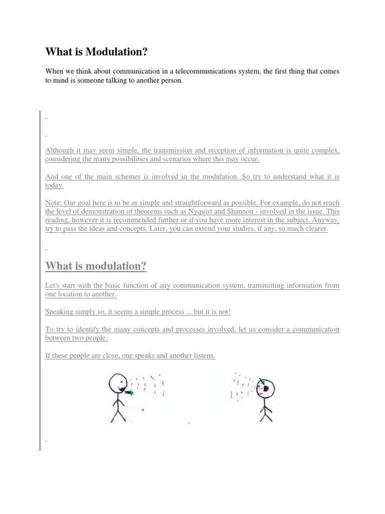 What Is Modulation Pdf Modulation Broadcast Engineering